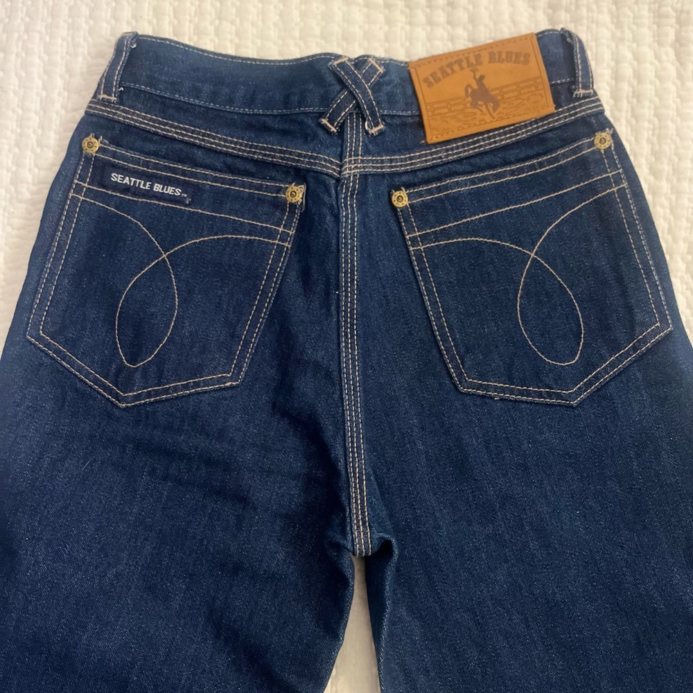 Vintage Seattle blue jeans 
One of a kind, 70s 80s jeans